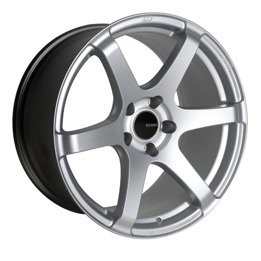 Enkei T6S 17x8 45mm Offset 5x100 Bolt Pattern 72.6 Bore Matte Silver Wheel - Mammoth Racing -