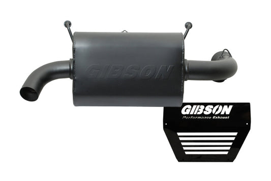 Gibson 16-18 Polaris RZR XP Turbo EPS Base 2.25in Single Exhaust - Black Ceramic - Mammoth Racing -