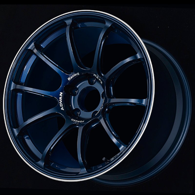 Advan Racing RZ-F2 18x9.5 +45 5-120 Racing Titanium Blue & Ring Wheel - My Store