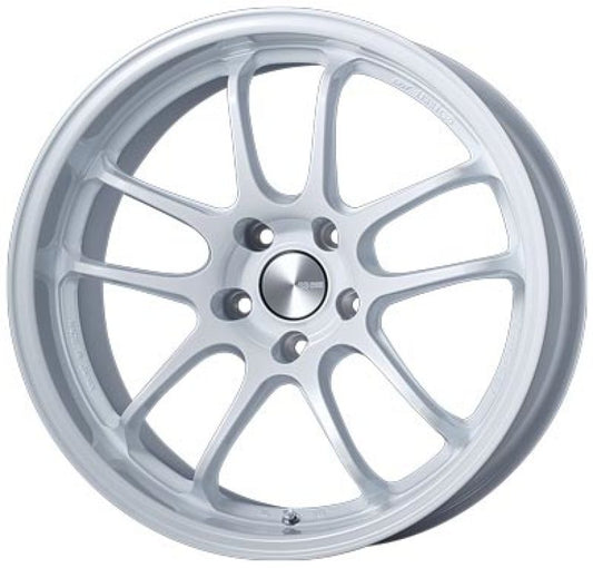 Enkei PF01EVO 18x9 35mm Offset 5x114.3 75mm Bore Pearl White Wheel Special Order / No Cancel - Mammoth Racing -