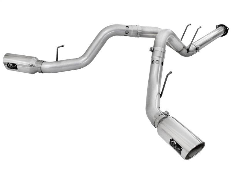 aFe Atlas Exhaust 4in DPF-Back Exhaust Aluminized Steel Polished Tip 11-14 ford Diesel Truck V8-6.7L - My Store