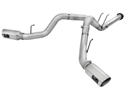 aFe Atlas Exhaust 4in DPF-Back Exhaust Aluminized Steel Polished Tip 11-14 ford Diesel Truck V8-6.7L - My Store