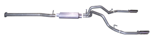Gibson 08-09 Chevrolet Silverado 1500 LS 4.8l 3in Cat-Back Dual Split Exhaust - Stainless - Mammoth Racing -