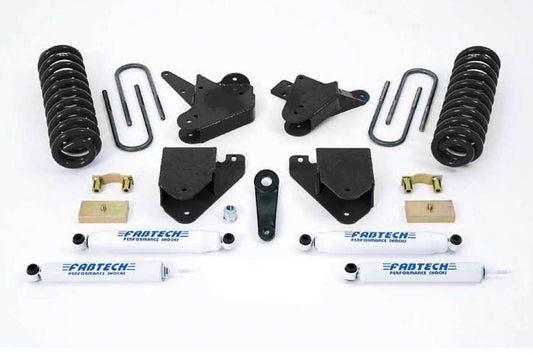 Fabtech 99-00 Ford F250/350 2WD w/7.3L Diesel 6in Basic Sys w/Perf Shks - My Store