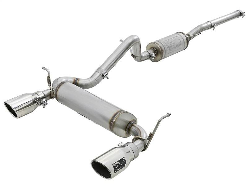 aFe Rebel Series 2.5in 409 SS Cat-Back Exhaust w/ Polished Tips 07+ Jeep Wrangler (JK) V6 3.6L/3.8L - My Store
