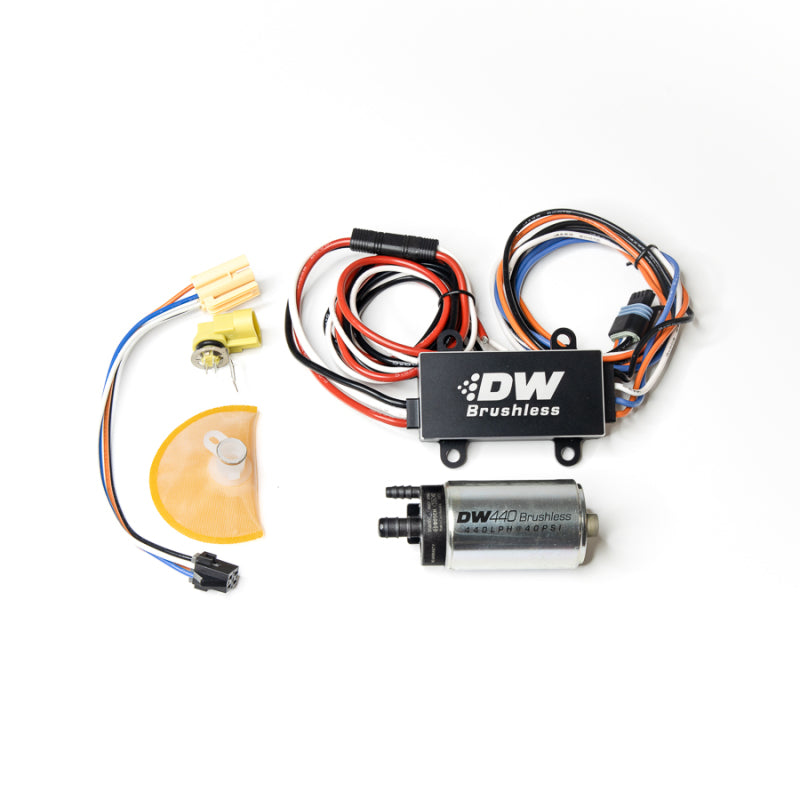 DeatschWerks DW440 440lph Brushless Fuel Pump w/ PWM Controller & Install Kit 99-04 Ford Mustang GT - Mammoth Racing -