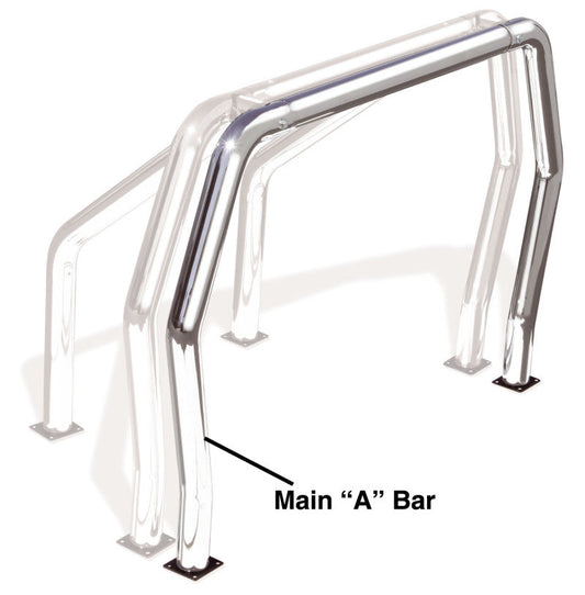 Go Rhino Rhino Bed Bar - Front Main A bar - Chrome - Mammoth Racing -