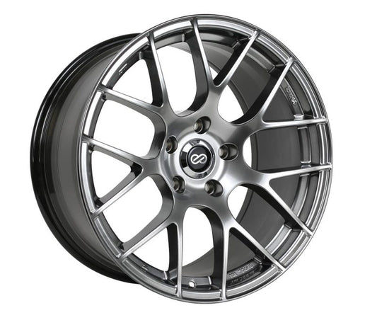 Enkei Raijin 19x8 40mm Offset 5x114.3 Bolt Pattern 72.6 Bore Dia Hyper Silver Wheel - Mammoth Racing -