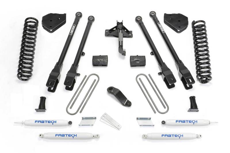 Fabtech 17-21 Ford F250/f350 4WD Diesel 4in 4Link Sys w/Coils & Perf Shks - Mammoth Racing -