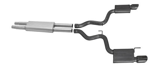 Gibson 15-17 Ford Mustang V6 3.7l 3in Cat-Back Dual Exhaust - Black Elite (Ceramic) - Mammoth Racing -