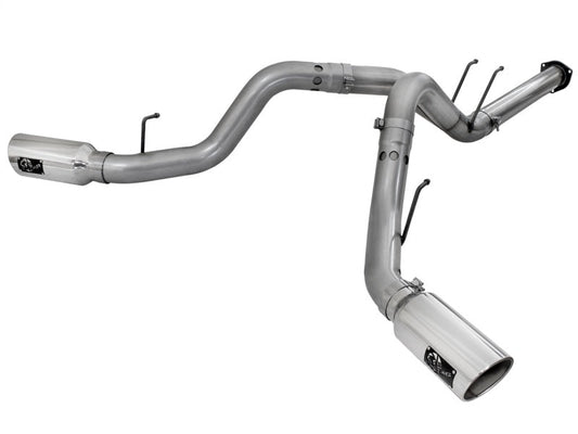 aFe LARGE BORE HD 4in 409-SS DPF-Back Exhaust w/Polished Tip 11-14 Ford Diesel Trucks V8-6.7L (td) - Mammoth Racing -