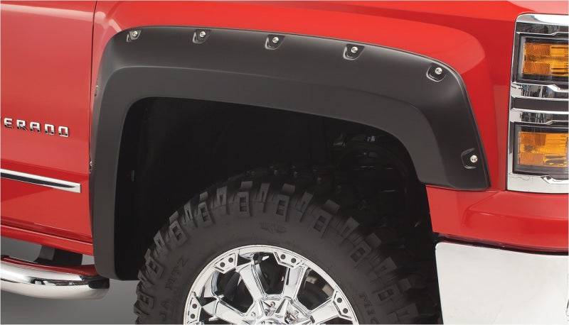 Bushwacker 15-18 Chevy Silverado 2500 HD Pocket Style Flares 2pc - Black - Mammoth Racing -