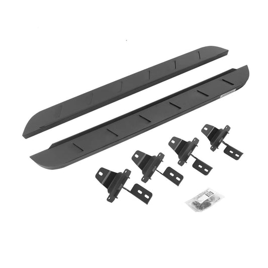 Go Rhino 18-22 Jeep Wrangler JL 2DR Rb10 Slim Running Boards Kit (Incl. Brackets) - Tex. Blk - Mammoth Racing -