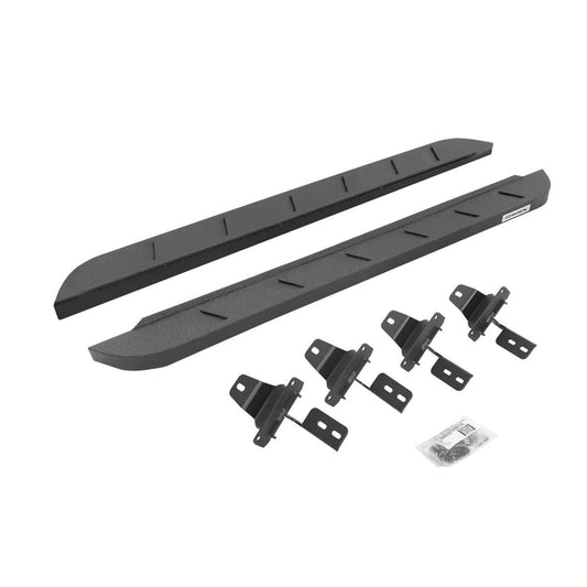 Go Rhino 18-22 Jeep Wrangler JL 2DR Rb10 Slim Running Boards Kit (Incl. Brackets) - Bedliner Coating - Mammoth Racing -