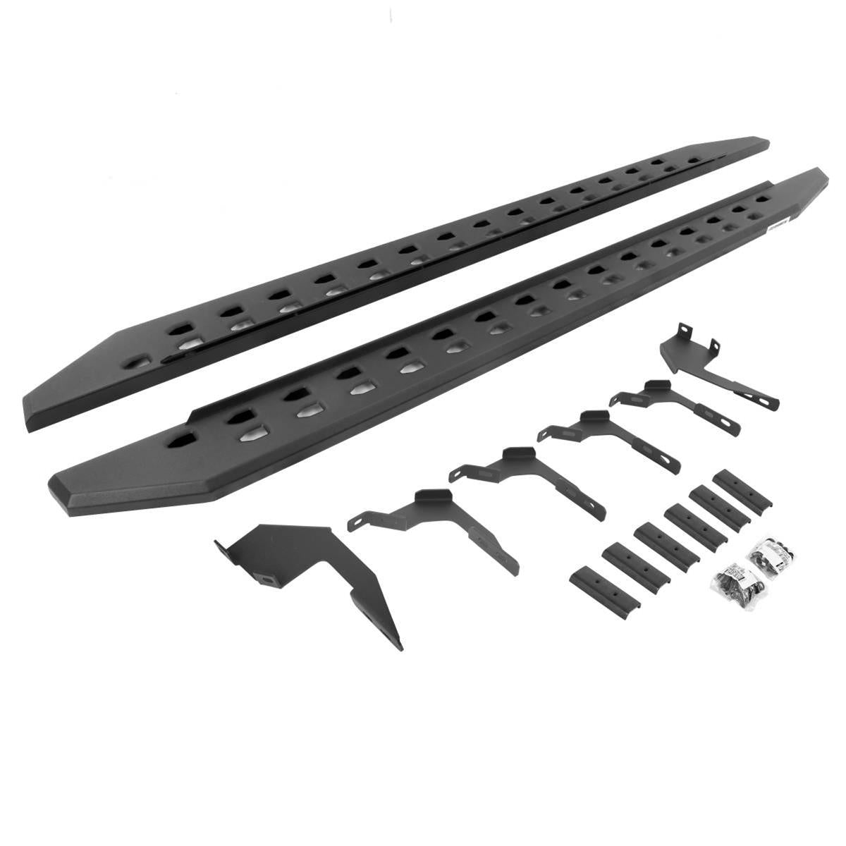 Go Rhino 19-22 Ford Ranger Crew Cab 4DR Rb20 Slim Running Boards Kit (Incl. Brackets) - Tex. Blk - Mammoth Racing -