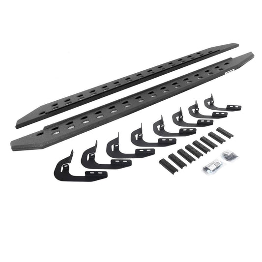 Go Rhino 15-19 GMC Sierra 2500/3500hd CC 4DR Rb20 Slim Running Boards Kit (w/Brackets) - Bedliner Ct - Mammoth Racing -