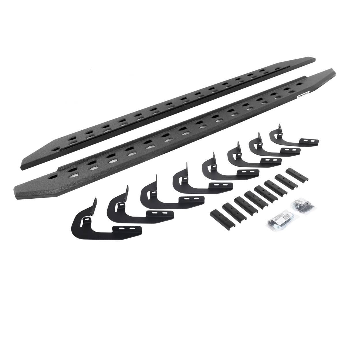 Go Rhino 15-19 GMC Sierra 2500/3500hd DC 4DR Rb20 Slim Running Boards Kit (w/Brackets) - Bedliner Ct - Mammoth Racing -