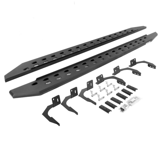 Go Rhino 19-22 Ram 1500 CC 4DR (Not Classic) Rb20 Slim Running Boards Kit (w/Brackets) - Tex. Blk - Mammoth Racing -