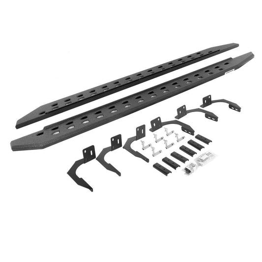Go Rhino 19-22 Ram 1500 CC 4DR (Not Classic) Rb20 Slim Running Boards Kit (w/Brackets) - Bedliner Ct - Mammoth Racing -