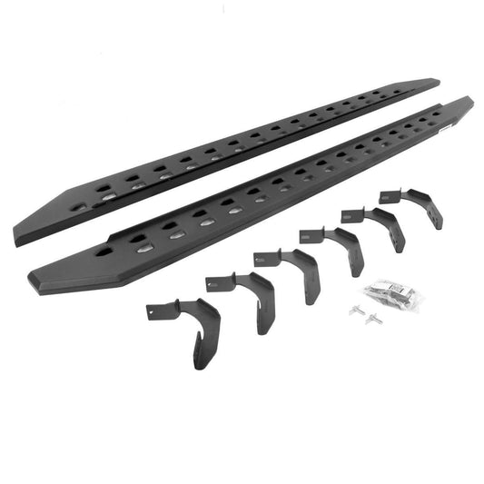 Go Rhino 04-14 Ford F-150 Super Cab 4DR Rb20 Slim Running Boards Kit (Incl. Brackets) - Tex. Blk - Mammoth Racing -