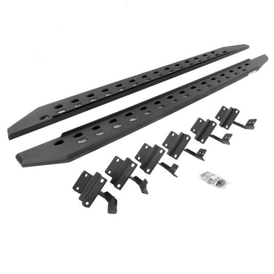 Go Rhino 17-22 Ford F-250/f-350 SC Rb20 Slim Running Boards Kit (w/Brackets) - Tex. Blk - Mammoth Racing -