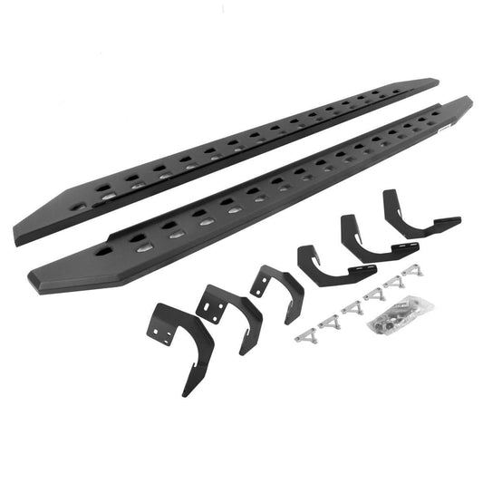 Go Rhino 15-22 Ram 1500 CC 4DR (Clssc Bdy) Rb20 Slim Running Boards Kit (Incl. Brackets) - Tex. Blk - Mammoth Racing -