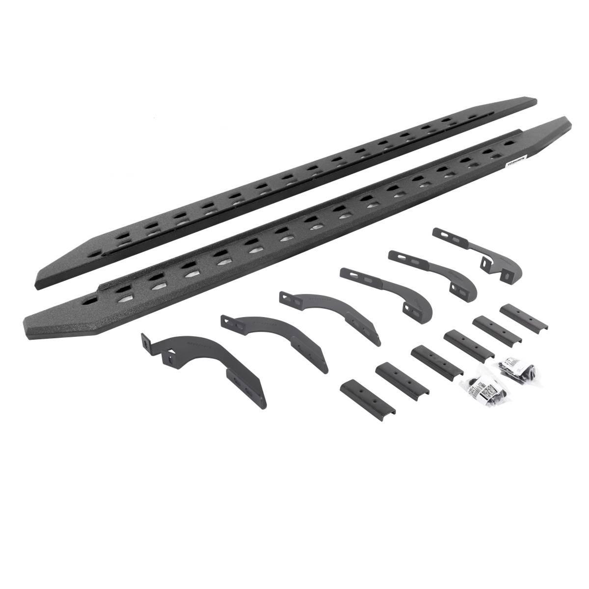 Go Rhino 05-22 Toyota Tacoma DC 4DR Rb20 Slim Running Boards Kit (Incl. Brackets) - Bedliner Coating - Mammoth Racing -