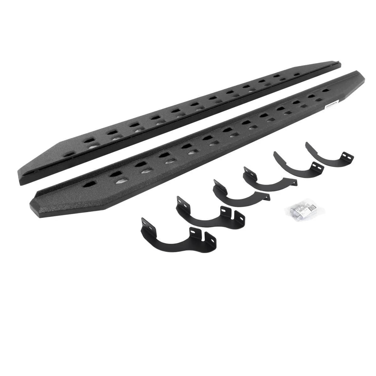 Go Rhino 2022 Toyota Tundra Crew Max Rb20 Slim Running Board + Brackets - Bedliner Coating - Mammoth Racing -