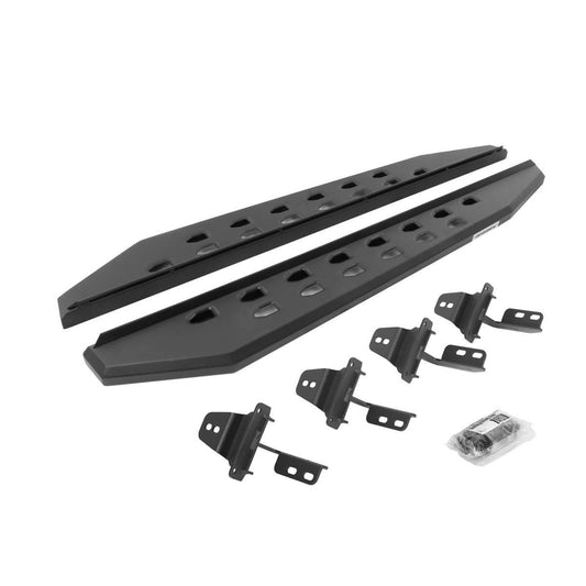 Go Rhino 07-18 Jeep Wrangler JK 2DR Rb20 Slim Running Boards Kit (Incl. Brackets) - Tex. Blk - Mammoth Racing -