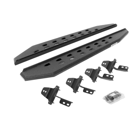 Go Rhino 07-18 Jeep Wrangler JK 2DR Rb20 Slim Running Boards Kit (Incl. Brackets) - Bedliner Coating - Mammoth Racing -