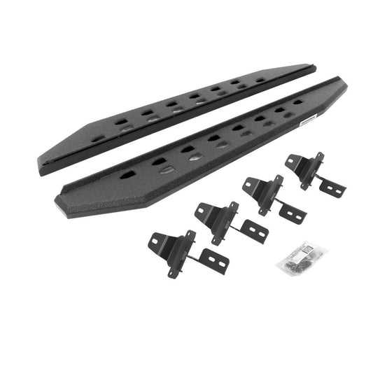 Go Rhino 18-22 Jeep Wrangler JL 2DR Rb20 Slim Running Boards Kit (Incl. Brackets) - Bedliner Coating - Mammoth Racing -