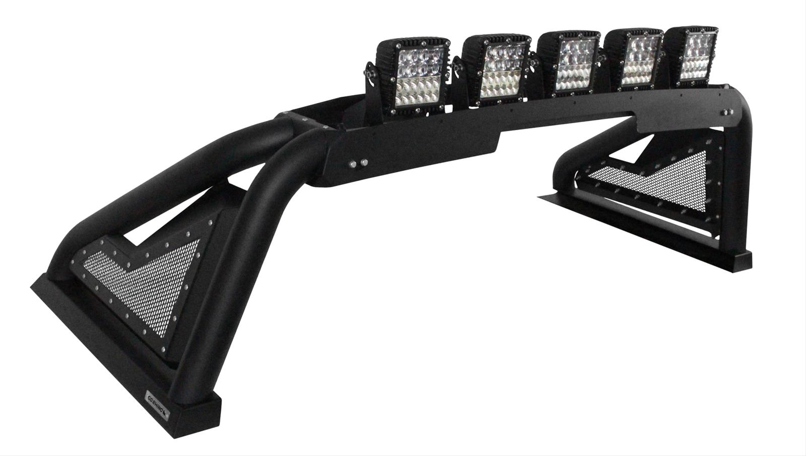 Go Rhino 2022+ Toyota Tundra Sport Bar 2.0 w/ Power Actuated Retractable Light Mount - Tex Blk - Mammoth Racing -