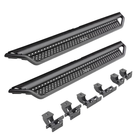 Go Rhino 2022 Toyota Tundra Crew Max Dominator Extreme D1 SideSteps Complete Kit w/SideStep + Brkts - Mammoth Racing -
