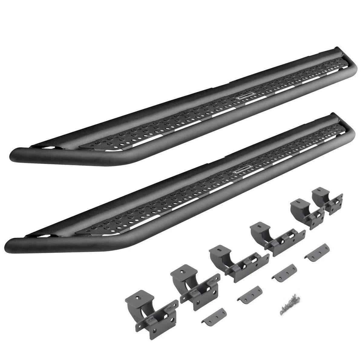 Go Rhino 2022 Toyota Tundra DC 4dr Dominator Extreme D6 SideSteps Kit w/SideStep + Brkts - Tex. Blk - Mammoth Racing -