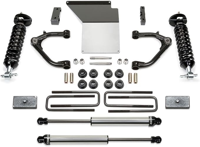 Fabtech 14-18 GM K1500 w/OE Alum. UCA 4in Uniball UCA System w/DL 2.5 Coilovers & Rear DL Shocks - Mammoth Racing -
