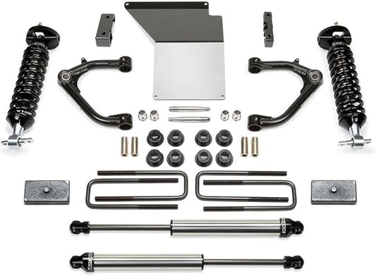 Fabtech 14-18 GM K1500 w/OE Alum. UCA 4in Uniball UCA System w/DL 2.5 Coilovers & Rear DL Shocks - Mammoth Racing -